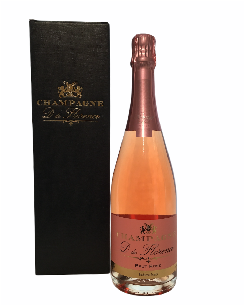 Champagne D de Florence Brut Rosé + etui 12.5% 75cl