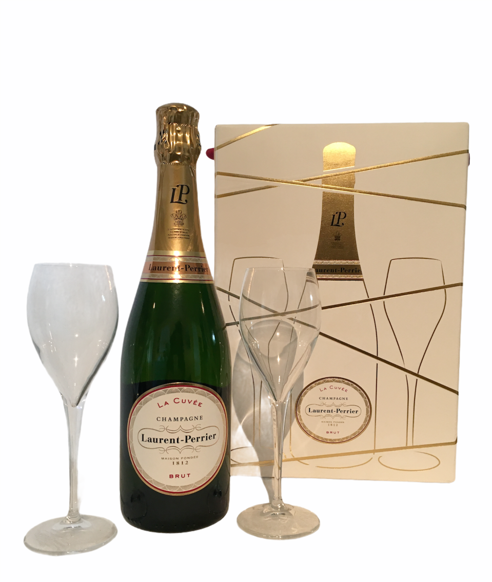 Champagne Laurent Perrier giftbox + 2 glazen