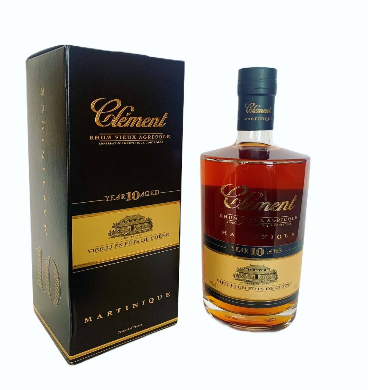 Clément Tres Vieux Rum 10 jaar oud 42% 70cl + etui