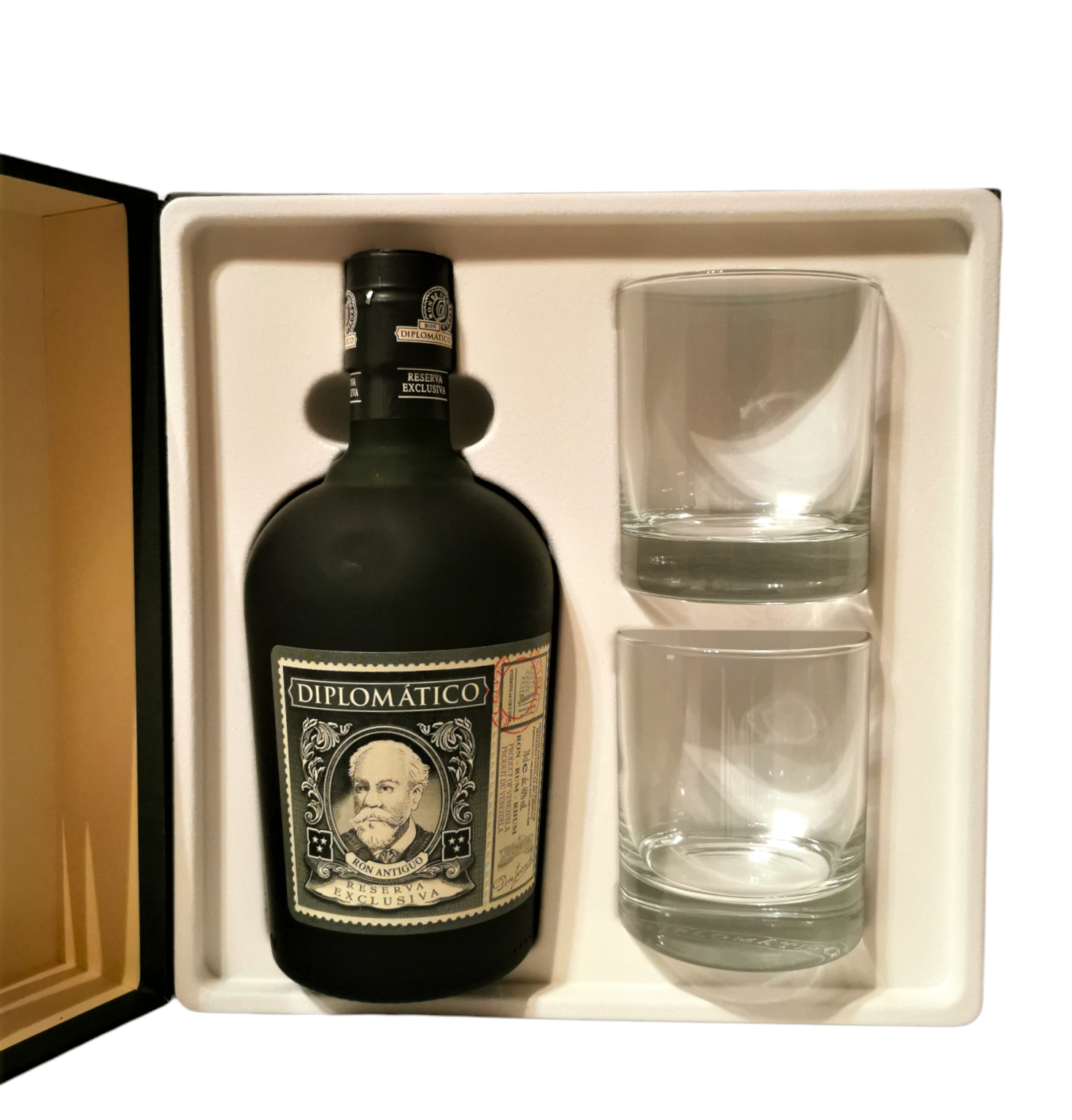 Diplomatico Reserva Exclusiva Rum 12y Gift Pack + 2 Glazen 40% 70cl