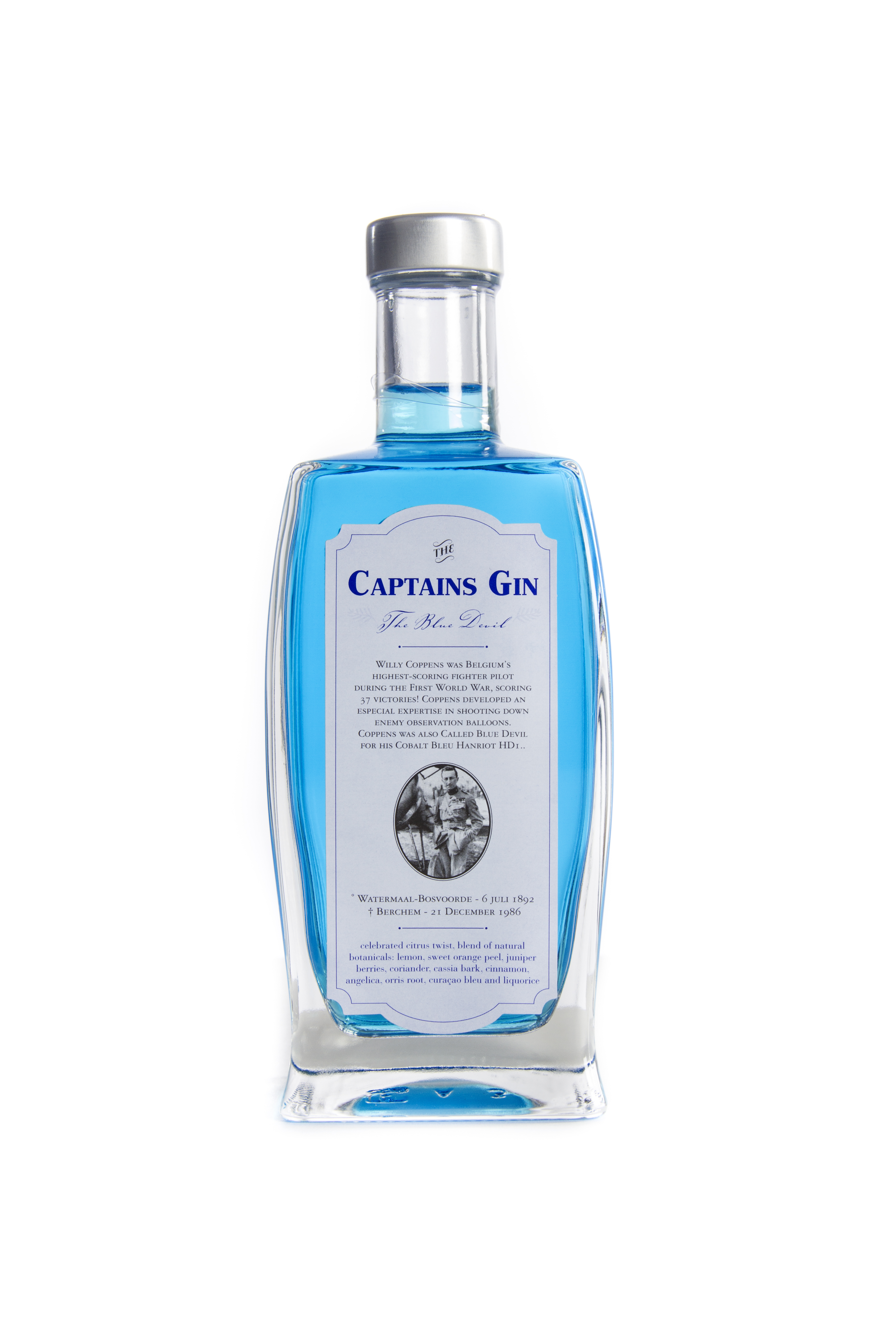 Captains gin THE ORIGINAL 'Blue Devil' 43,7% 0.5L.