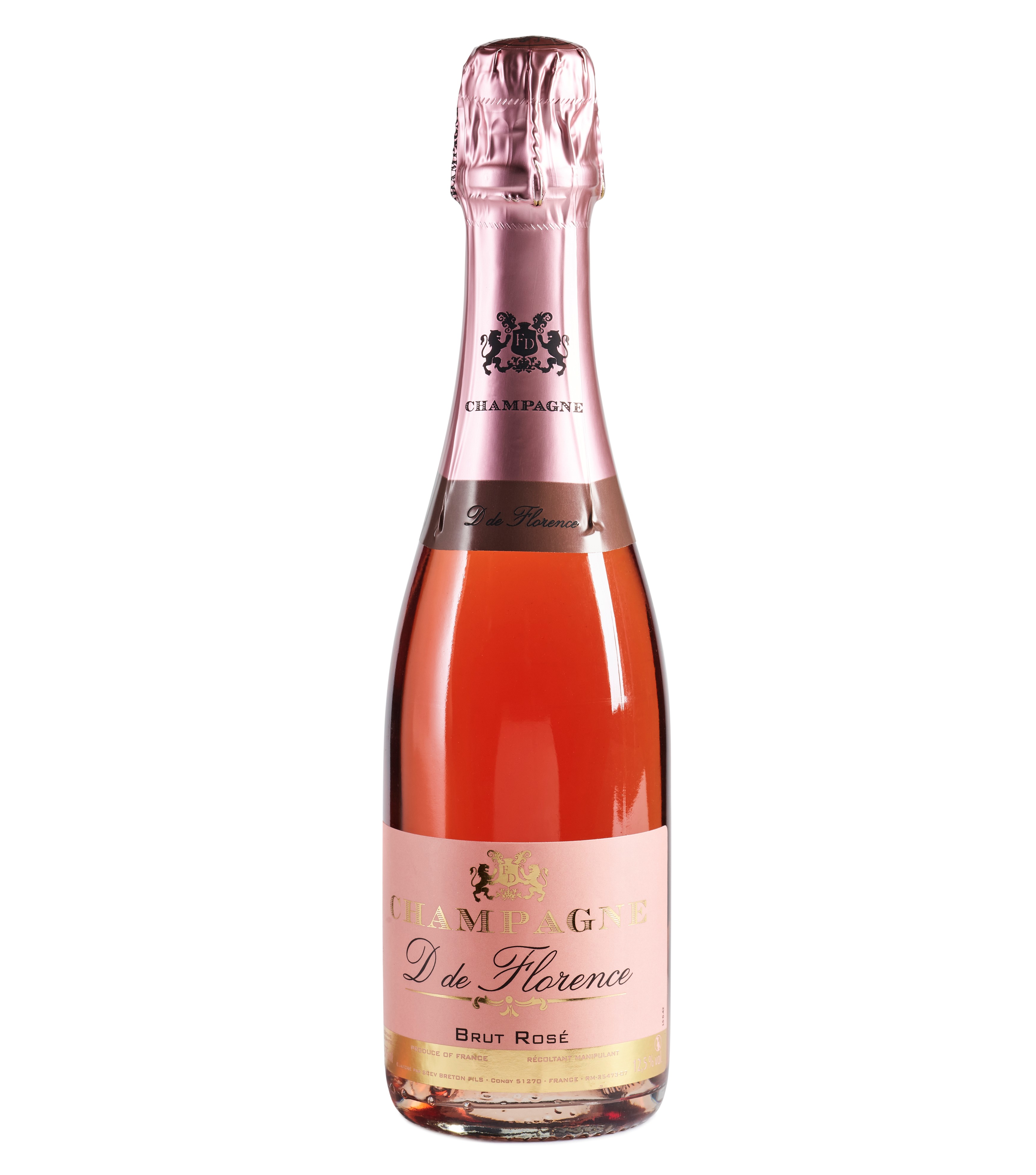 Champagne D de Florence Brut Rosé 12.5% 37.5cl