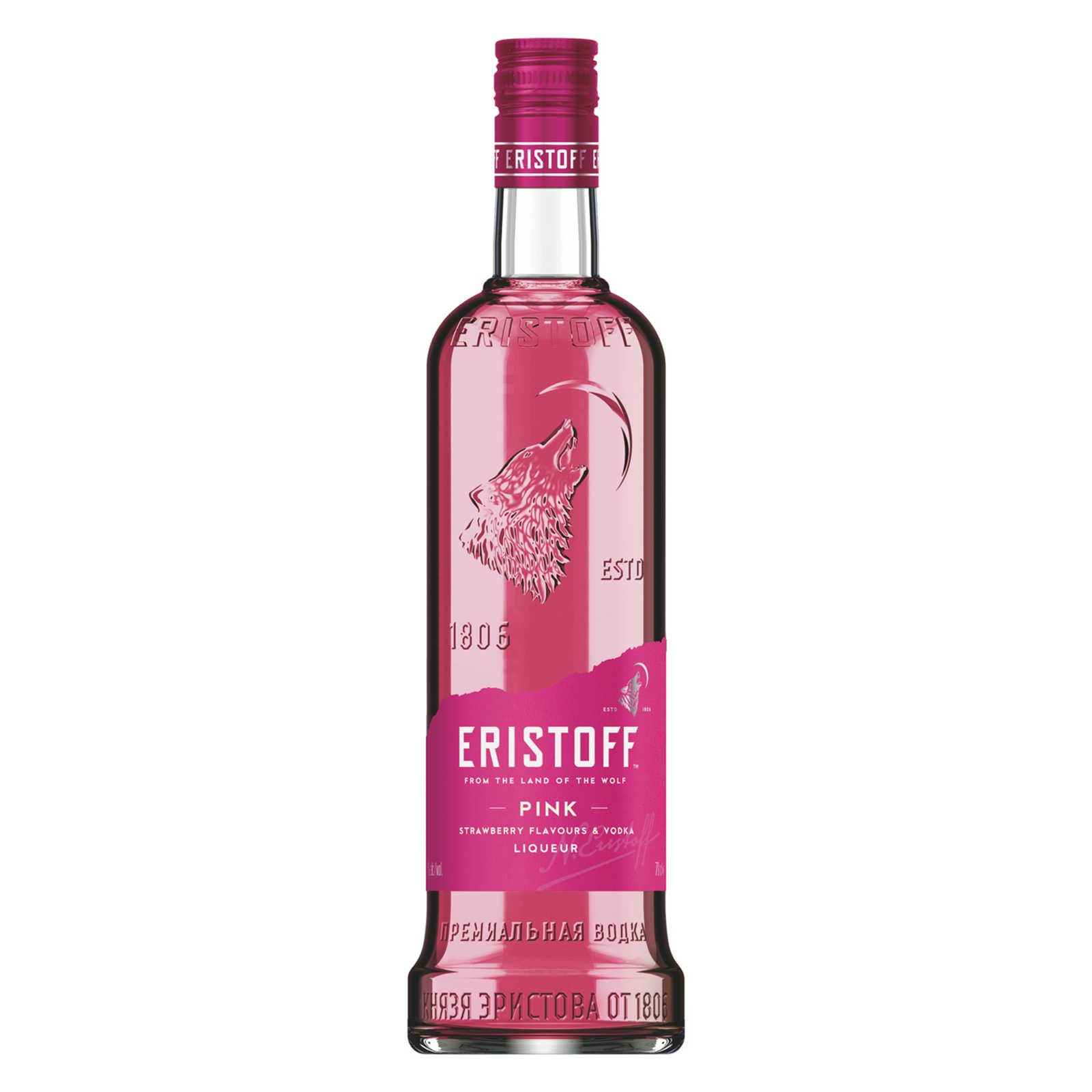 Eristoff Pink Strawberry flavours & vodka liqueur 18% 70cl