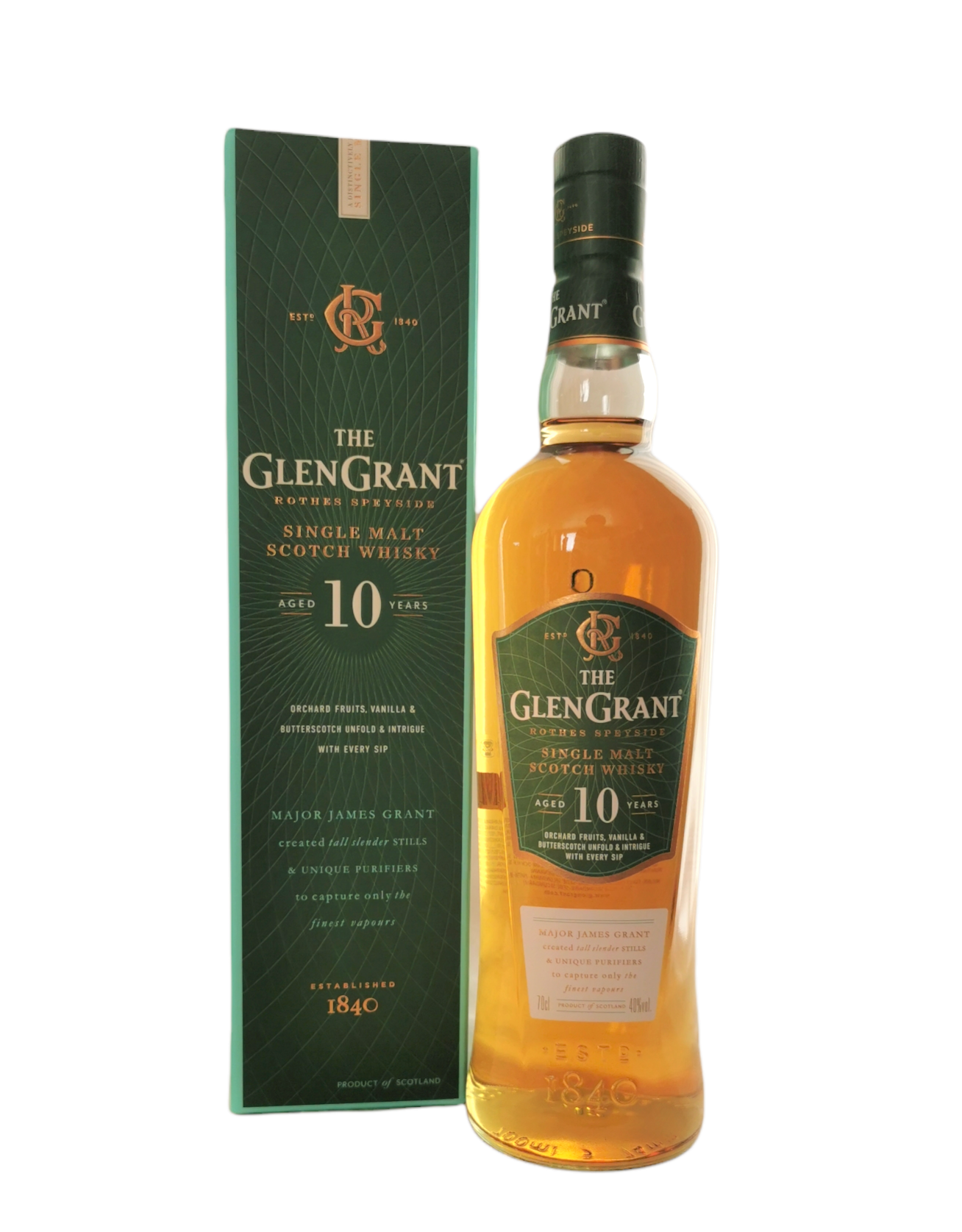 The Glen Grant Single Malt Scotch Whisky 10 year 40% 70cl  + etui