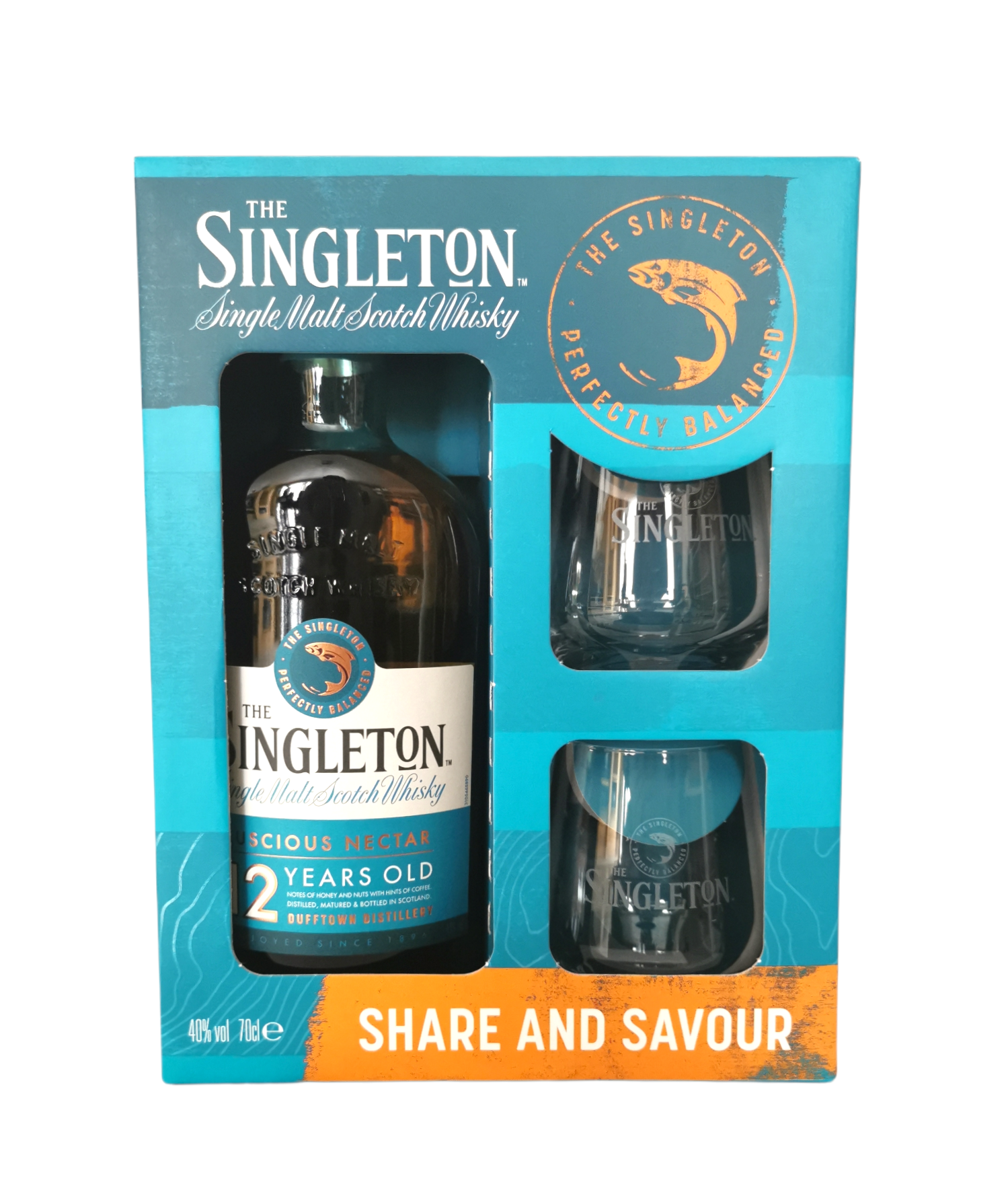 The Singleton of Dufftown 12 Years Luscious Nectar Single Malt Whisky 40% 70cl giftpack + 2 glazen