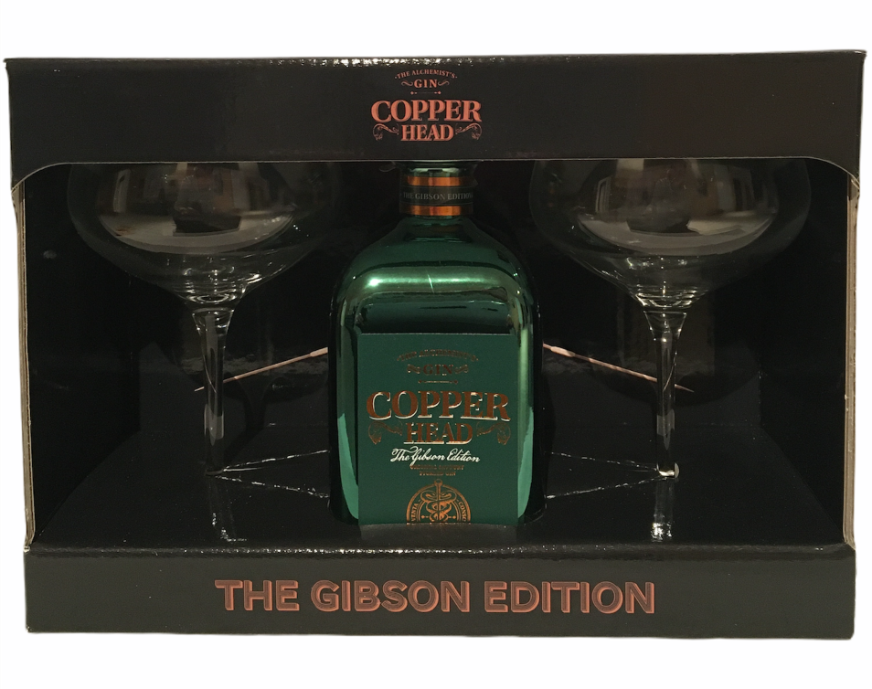 Copperhead gin The Gibson Edition Box +2 glazen in etui 40% 50cl