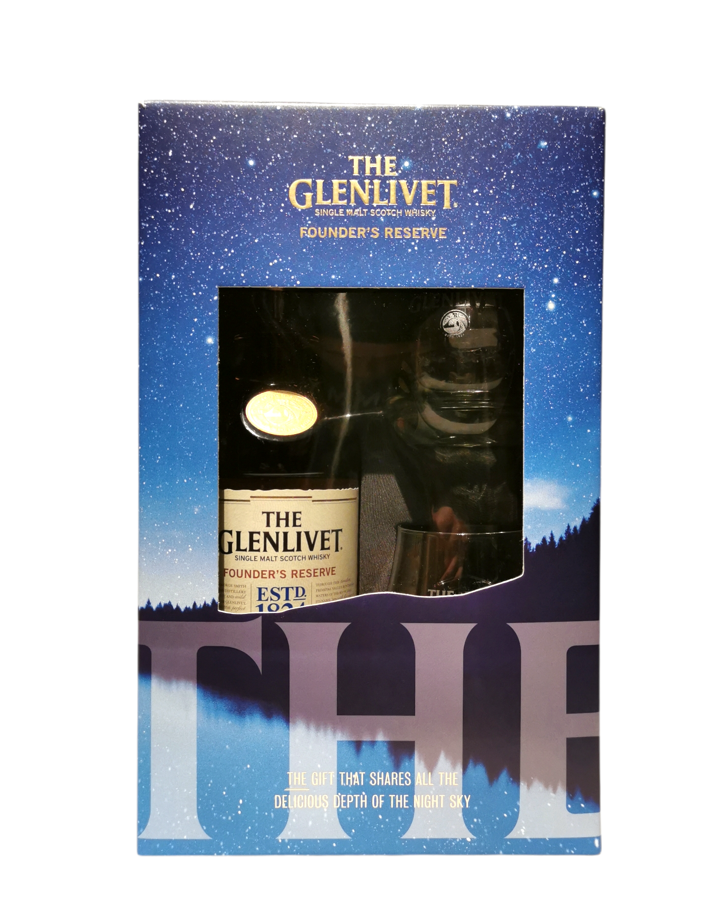 The Glenlivet Founder's Reserve Whisky 40% 70cl giftpack + 2 glazen