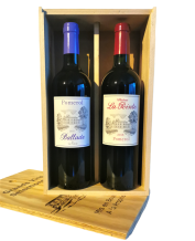 Geschenkkist 2fl. 1e & 2de wijn Ch. La Pointe Pomerol (rood).