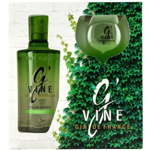 G'Vine Floraison Gin 40% 70cl giftpack + glas