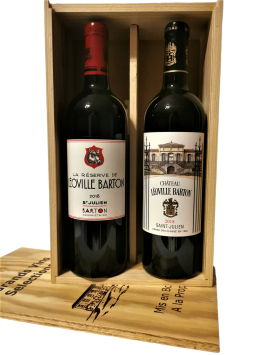 Geschenkkist 2fl. 1° & 2de wijn Ch. Léoville Barton Saint-Julien 2018