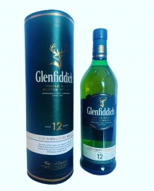 Glenfiddich 12 jaar Single Malt Scotch Whisky 40% 1L + etui