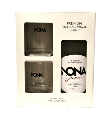 Nona June Non-Alcoholic Spirit 70cl giftpack + 2 glazen
